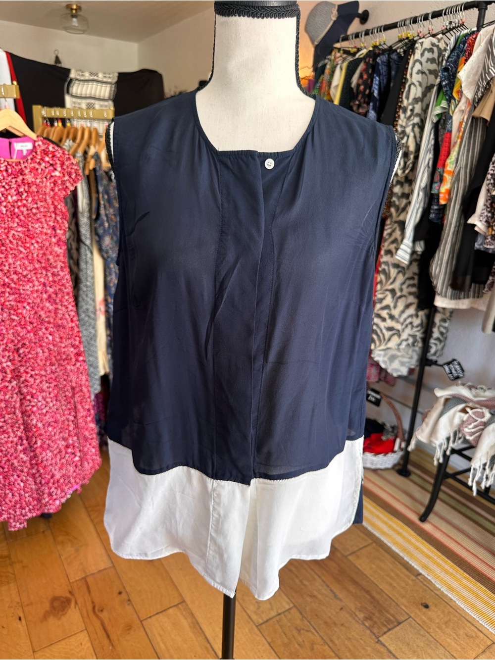 Sintesis Colorblock Silk Blend Top